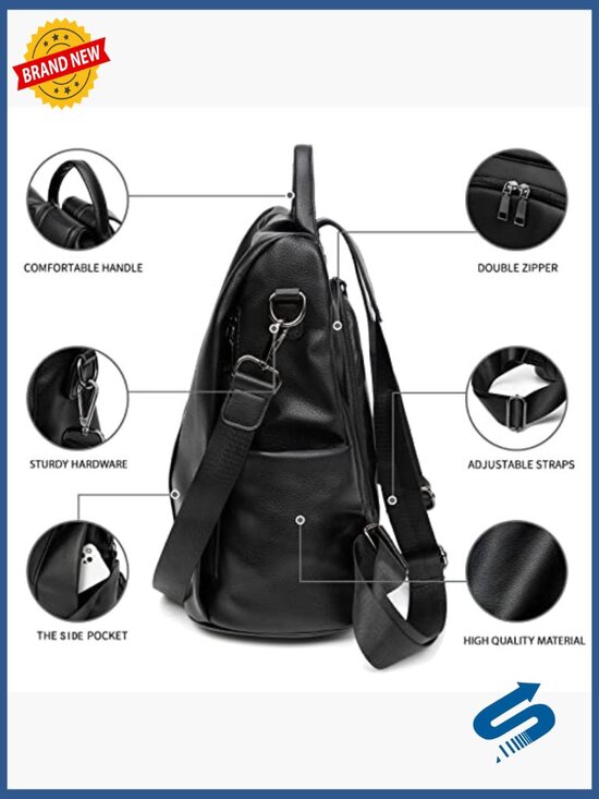 Waterproof Nylon Anti-Theft Backpack Purse Lightweight Shoulder Bag Travel main image 6
